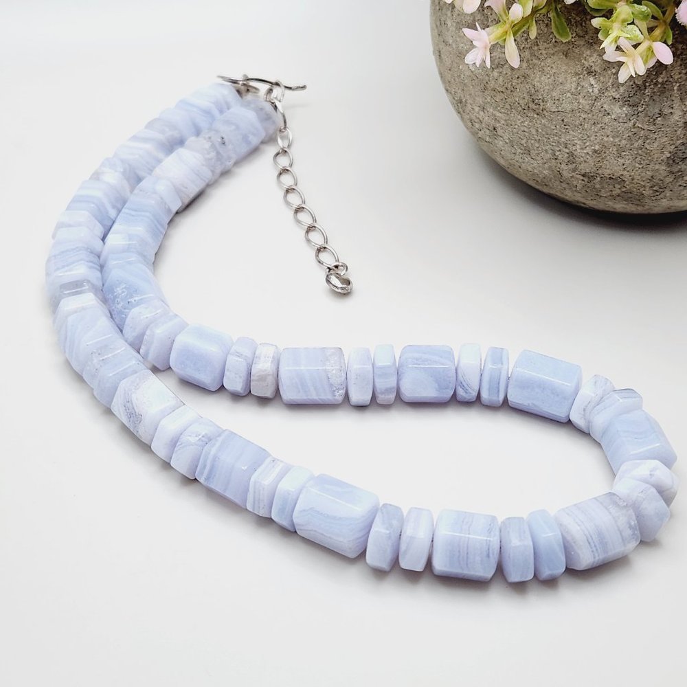 Jay King Blue Lace Agate Necklace
